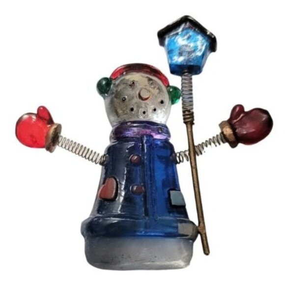 Christmas Snowman Robot-Like Birdhouse Modern Trembler Pin Brooch - Picture 5 of 5